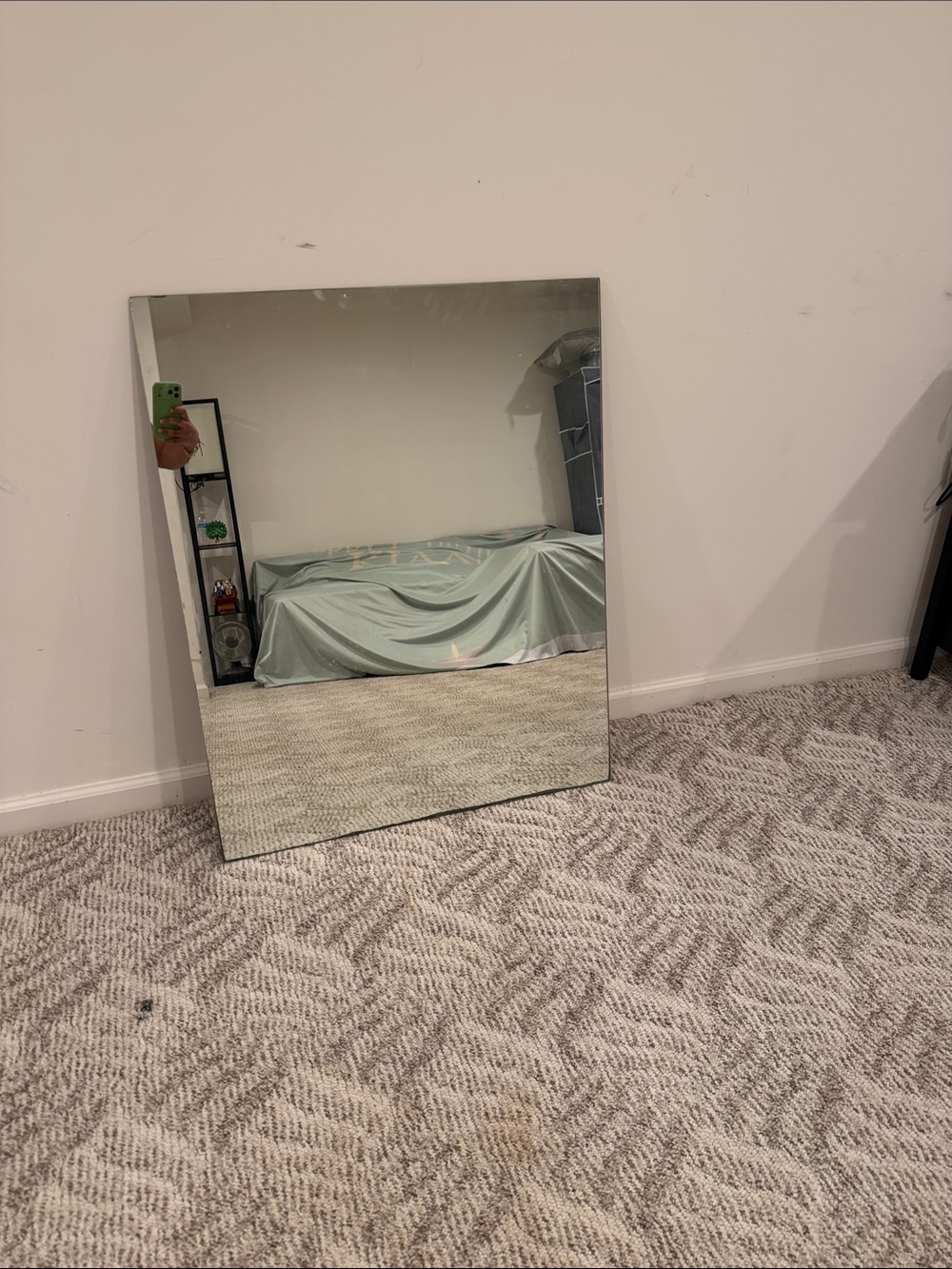 Minimal Frameless Square Wall Mirror in Silver